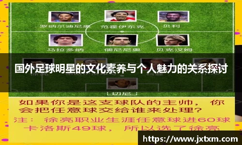 国外足球明星的文化素养与个人魅力的关系探讨